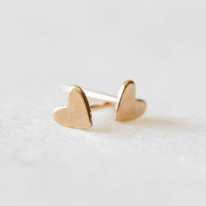 SAMPLE -  tiny heart stud earrings