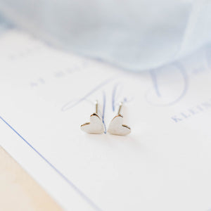 SAMPLE -  tiny heart stud earrings