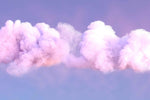 telostia homepage banner crescent moon behind pink and purple clouds