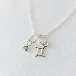 Aquamarine gemstone charm 