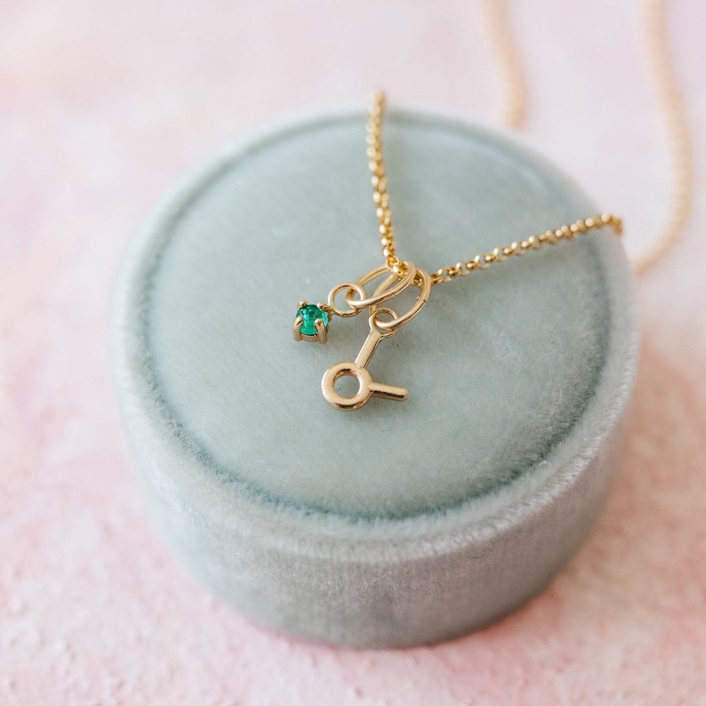 Natural citrine charm 
