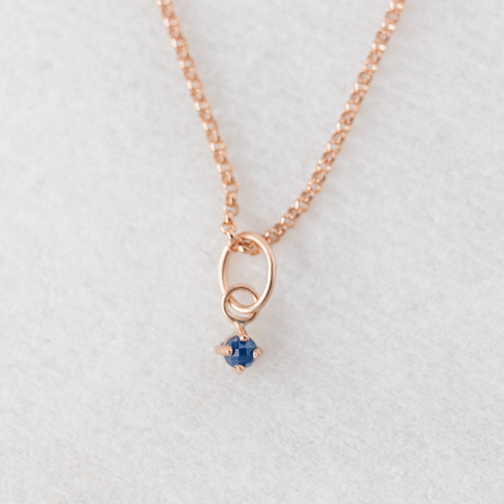 Natural sapphire charm 
