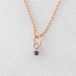 Natural sapphire charm 