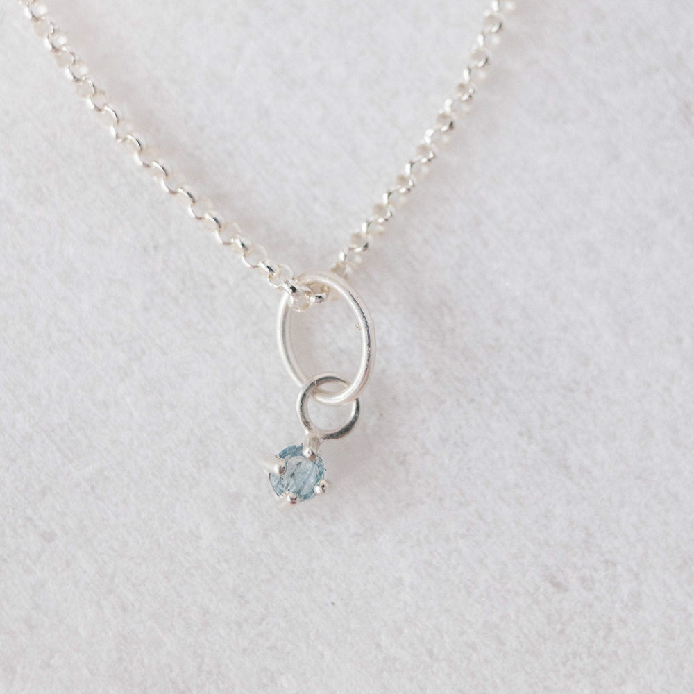 Aquamarine gemstone charm 