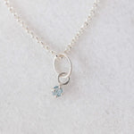 Aquamarine gemstone charm 