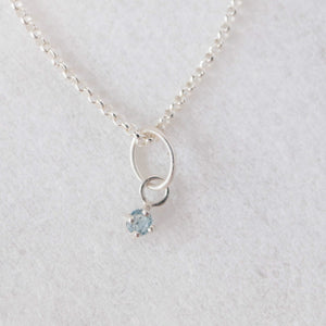 Aquamarine gemstone charm 