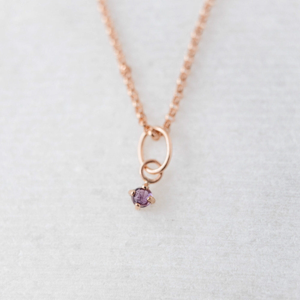 Amethyst necklace charm 