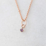 Amethyst necklace charm 