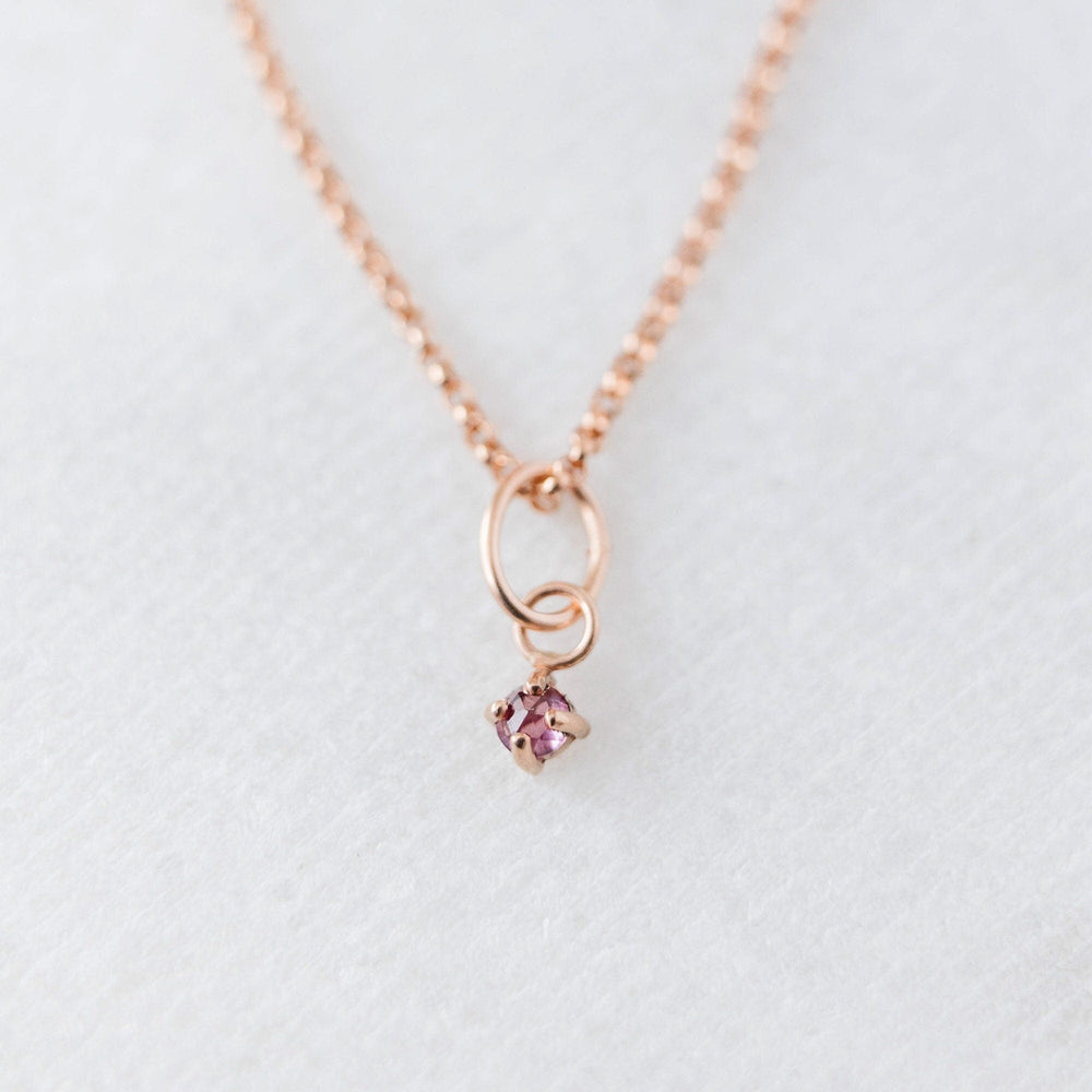 Garnet gemstone charm 