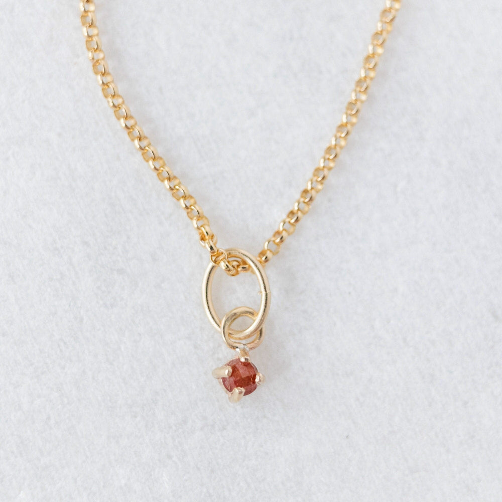 Natural ruby charm 