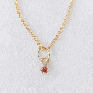 Natural ruby charm 