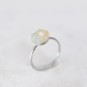 SAMPLE - Raw opal mosaic gemstone ring