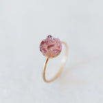 Raw amethyst mosaic gemstone ring - luxe.zen