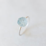 Raw aquamarine mosaic gemstone ring - luxe.zen