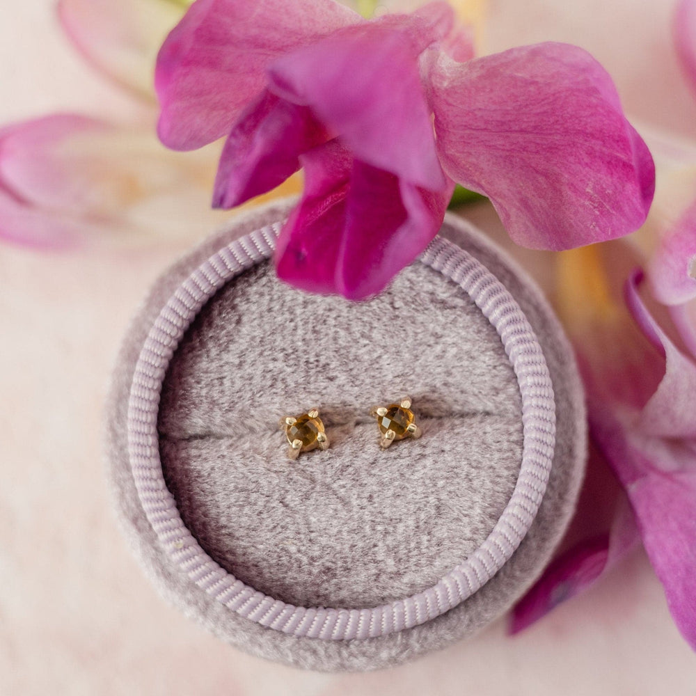 Citrine stud earrings - luxe.zen