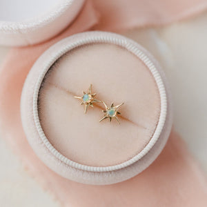 Ethiopian opal faraway star stud earrings - luxe.zen