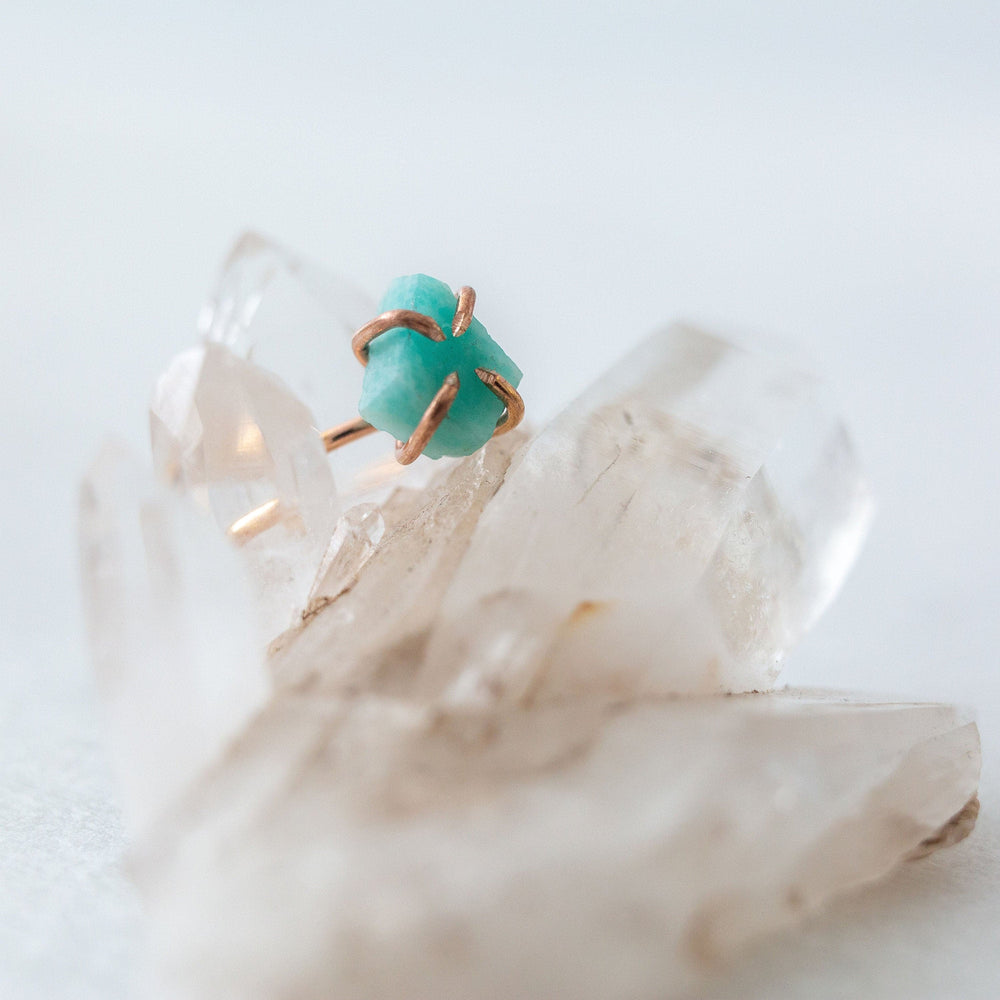 
            
                Load image into Gallery viewer, Raw amazonite ring 
            
        