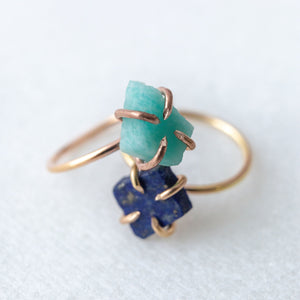 
            
                Load image into Gallery viewer, Raw amazonite ring 
            
        