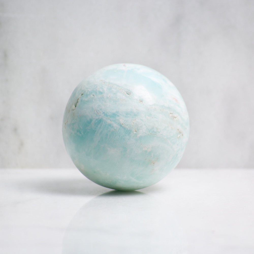 Caribbean blue calcite crystal sphere