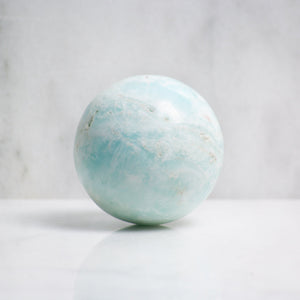 Caribbean blue calcite crystal sphere