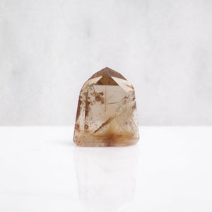 Rutilated quartz crystal tower