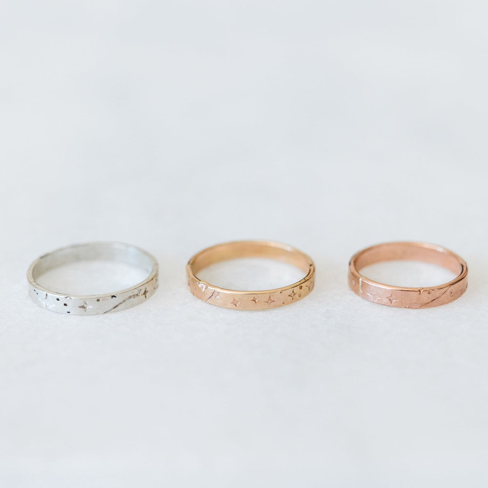 Celestial ring band 