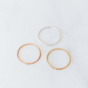 Sparkle stacking rings 