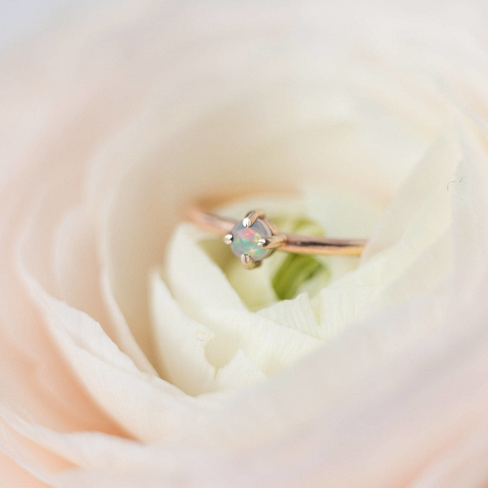 Natural rose cut Ethiopian opal ring - luxe.zen