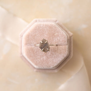 Raw labradorite gemstone ring - luxe.zen