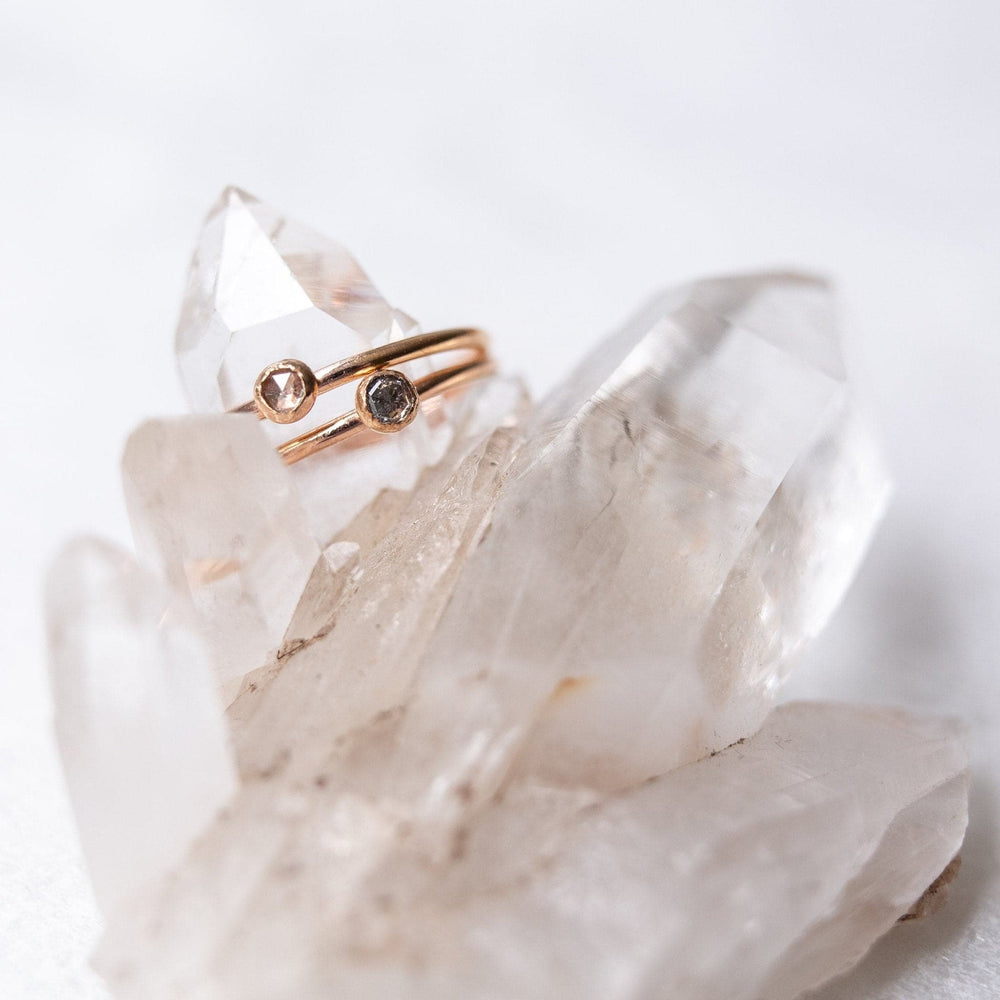 SAMPLE - White diamond ring - luxe.zen