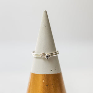 SAMPLE - White diamond ring - luxe.zen